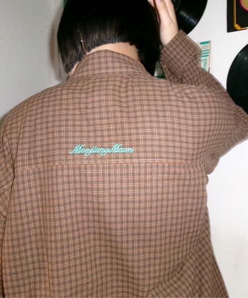 LAC-VERT(ラック・ヴェール)の「バック刺繍オーバーチェックシャツ/冷房対策(シャツ/ブラウス・レディース・グレー/レッド/ブラウン・FREE)」の12枚目の写真