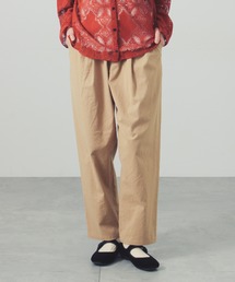 綿麻ストレッチテーパードパンツ