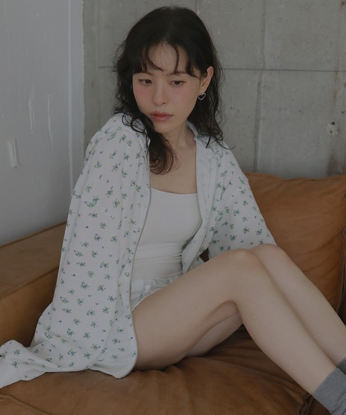 Mili affinity(ミリアフィニティー)の「ワッフル花柄ショートパンツ(その他パンツ・レディース・オフホワイト/グレー/ネイビー・FREE)」の13枚目の写真