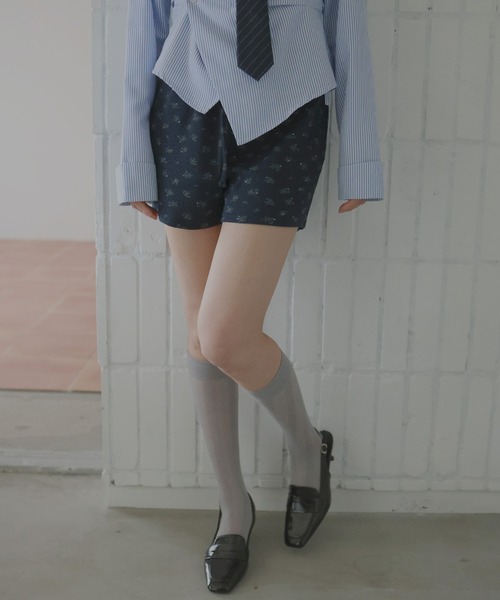 Mili affinity(ミリアフィニティー)の「ワッフル花柄ショートパンツ(その他パンツ・レディース・オフホワイト/グレー/ネイビー・FREE)」の16枚目の写真