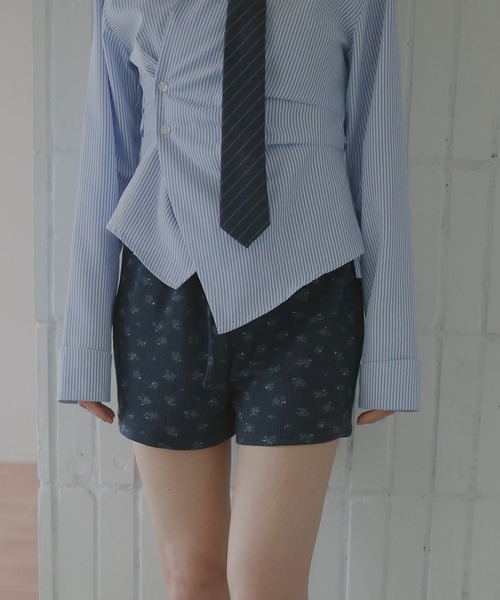 Mili affinity(ミリアフィニティー)の「ワッフル花柄ショートパンツ(その他パンツ・レディース・オフホワイト/グレー/ネイビー・FREE)」の17枚目の写真