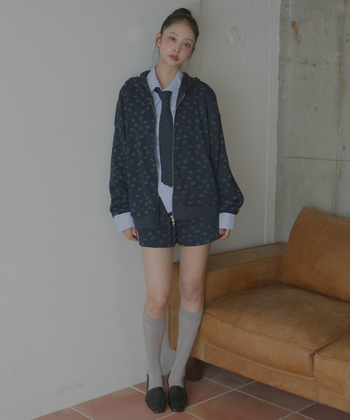 Mili affinity(ミリアフィニティー)の「ワッフル花柄ショートパンツ(その他パンツ・レディース・オフホワイト/グレー/ネイビー・FREE)」の21枚目の写真