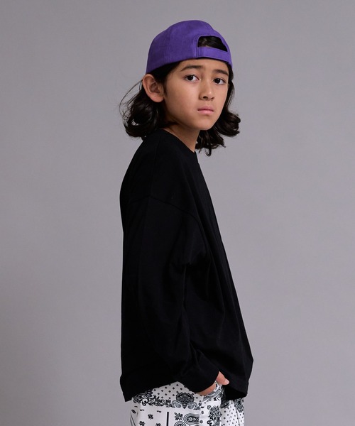 PAIRMANON STREET(ペアマノンストリート)の「【90-160cm】【綿100%】 吸水速乾 ワンポイント 刺繍 ロンT 長袖 Tシャツ 【PAIRMANON STREET】(Tシャツ/カットソー・キッズ・カーキ/ホワイト/ブラック/パープル/ブルー/ベージュ系その他/ネイビー・100/120/110/90/160/150/140/130)」の11枚目の写真