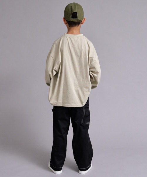 PAIRMANON STREET(ペアマノンストリート)の「【90-160cm】【綿100%】 吸水速乾 ワンポイント 刺繍 ロンT 長袖 Tシャツ 【PAIRMANON STREET】(Tシャツ/カットソー・キッズ・カーキ/ホワイト/ブラック/パープル/ブルー/ベージュ系その他/ネイビー・100/120/110/90/160/150/140/130)」の17枚目の写真