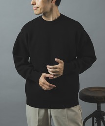 スウェットタッチニット クルーネック Tops