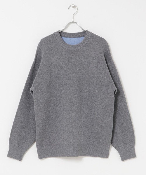 ITEMS URBANRESEARCH(アイテムズ アーバンリサーチ)の「スウェットタッチニット クルーネック Tops(ニット/セーター・メンズ・バーガンディー/ブラック/グレー/ネイビー・LARGE/MEDIUM)」の16枚目の写真