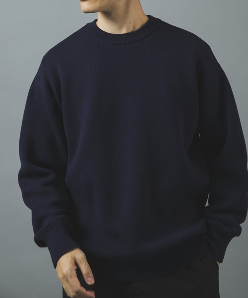 ITEMS URBANRESEARCH(アイテムズ アーバンリサーチ)の「スウェットタッチニット クルーネック Tops(ニット/セーター・メンズ・バーガンディー/ブラック/グレー/ネイビー・LARGE/MEDIUM)」の19枚目の写真