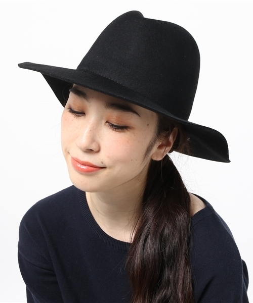 NANO universe(ナノユニバース)の「LONG BRIM WOOL FEDRA 2015(ハット・レディース・ブラック/ベージュ・FREE)」の9枚目の写真