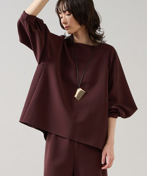 ダブルクロスボートネックトップス(セットアップ可)