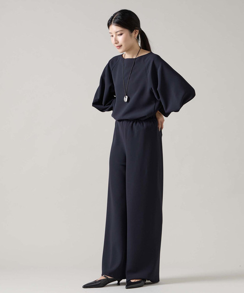 Liesse（リエス）の「ダブルクロスボートネックトップス(セットアップ可)（シャツ/ブラウス・レディース・ネイビー/ブラウン/ライトベージュ・FREE）」の16枚目の写真