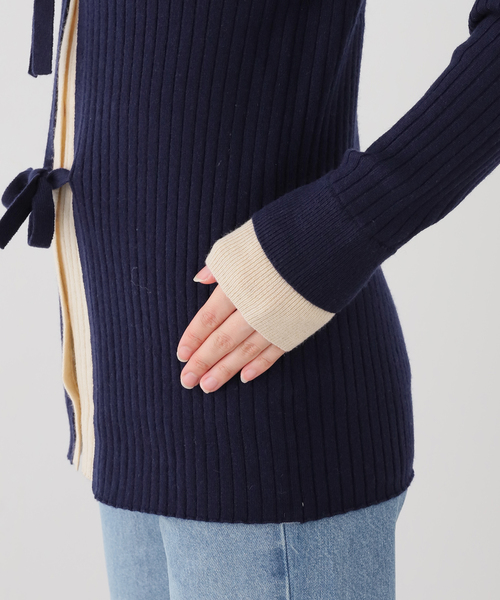 Uhr(ウーア)の「Uhr/ウーア Color Combi Knit ニット(ニット/セーター・レディース・ネイビー・FREE)」の12枚目の写真