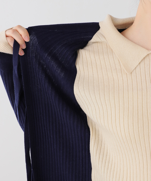 Uhr(ウーア)の「Uhr/ウーア Color Combi Knit ニット(ニット/セーター・レディース・ネイビー・FREE)」の13枚目の写真