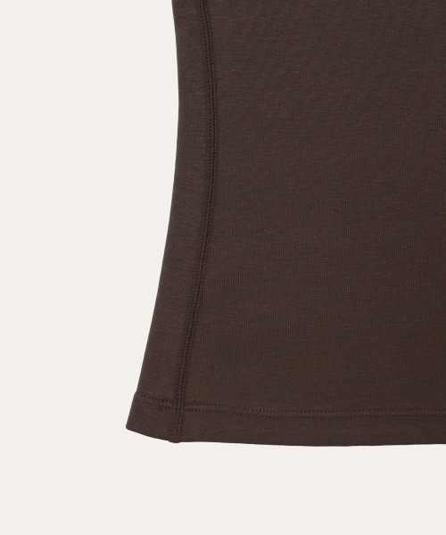 AUBER(オーベル)の「Organic Short Sleeve - Brown(Tシャツ/カットソー・レディース・ブラウン・1/2)」の6枚目の写真