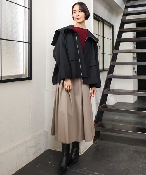 MICHEL KLEIN(ミッシェル・クラン)の「ウーリータックフレアスカート(スカート・レディース・ブラウン/モカ/グレー・38)」の21枚目の写真