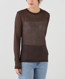《追加》IENA LA BOUCLE 水撚りガスフライスクルーロングTシャツ