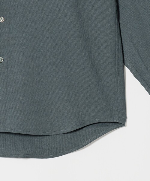 green label relaxing(グリーンレーベルリラクシング)の「【WEB限定】JUST fit ウールライク 長袖 シャツ(シャツ/ブラウス・メンズ・ブラック/ダークグリーン・M/L/XL/S)」の8枚目の写真