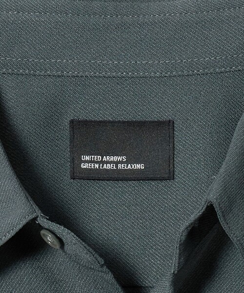 green label relaxing(グリーンレーベルリラクシング)の「【WEB限定】JUST fit ウールライク 長袖 シャツ(シャツ/ブラウス・メンズ・ブラック/ダークグリーン・M/L/XL/S)」の5枚目の写真