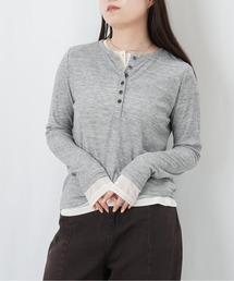 LC/LLL リブパワーネットレイヤードヘンリープルオーバー
