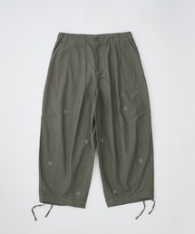 【ADAMPATEK/アダムパテック】 studded rough backsatin  wide military pt スタッズミリタリーパンツ