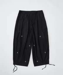 【ADAMPATEK/アダムパテック】 studded rough backsatin wide military pt スタッズミリタリーパンツ
