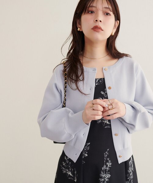 natural couture(ナチュラルクチュール)の「ポケ付きポリニットカーディガン(カーディガン/ボレロ・レディース・チャコールグレー/ブラウン/ピンク/モカ/サックスブルー/ブラック/オフホワイト・FREE)」の11枚目の写真