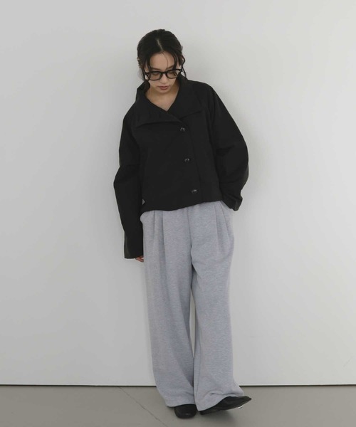 hellam(へラム)の「ピーチスキンショート中綿コート(ブルゾン・レディース・ブラウン/アイボリー/キャメル/ブラック・FREE)」の6枚目の写真