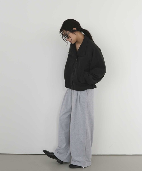 hellam(へラム)の「ピーチスキンショート中綿コート(ブルゾン・レディース・ブラウン/アイボリー/キャメル/ブラック・FREE)」の8枚目の写真