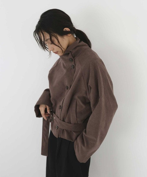 hellam(へラム)の「ピーチスキンショート中綿コート(ブルゾン・レディース・ブラウン/アイボリー/キャメル/ブラック・FREE)」の21枚目の写真