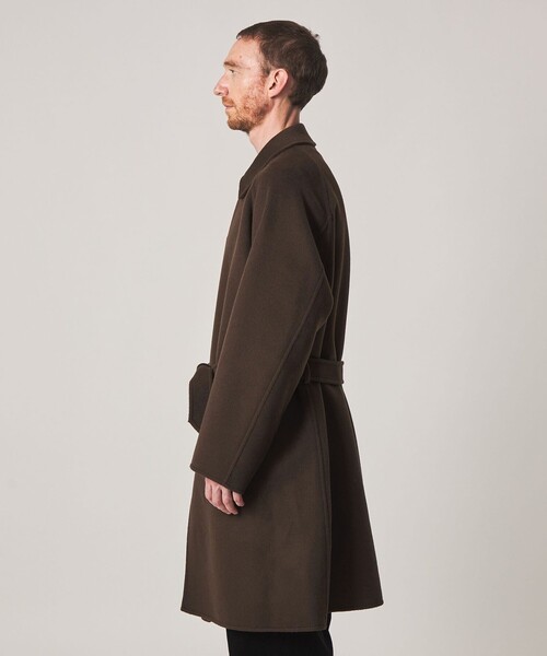 Steven Alan(スティーブンアラン)の「<FRAIZZOLI × Steven Alan> WL RV COAT/アウター(ステンカラーコート・メンズ・ブラック/ダークブラウン・46/48)」の4枚目の写真