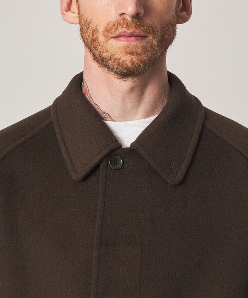 Steven Alan(スティーブンアラン)の「<FRAIZZOLI × Steven Alan> WL RV COAT/アウター(ステンカラーコート・メンズ・ブラック/ダークブラウン・46/48)」の6枚目の写真