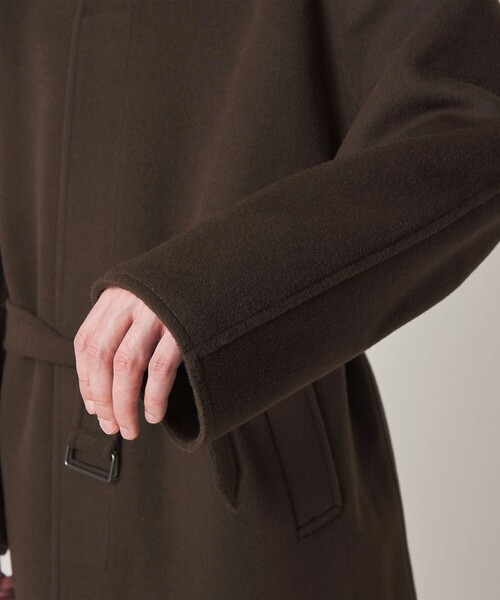 Steven Alan(スティーブンアラン)の「<FRAIZZOLI × Steven Alan> WL RV COAT/アウター(ステンカラーコート・メンズ・ブラック/ダークブラウン・46/48)」の7枚目の写真