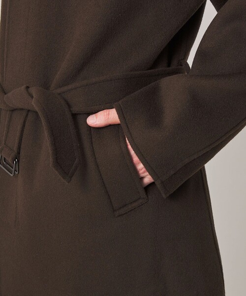 Steven Alan(スティーブンアラン)の「<FRAIZZOLI × Steven Alan> WL RV COAT/アウター(ステンカラーコート・メンズ・ブラック/ダークブラウン・46/48)」の8枚目の写真