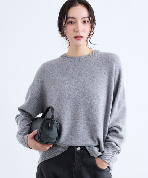 BARNYARDSTORM(バンヤードストーム)の「BARNYARDSTORM / ウールカシミヤクルーネックニット【WEB限定カラー】【「i.style closet」ご紹介アイテム】(ニット/セーター・レディース・ベージュ/オフホワイト/グレー/レッド/ブラック・S/M)」の4枚目の写真