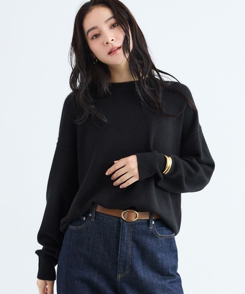BARNYARDSTORM(バンヤードストーム)の「BARNYARDSTORM / ウールカシミヤクルーネックニット【WEB限定カラー】【「i.style closet」ご紹介アイテム】(ニット/セーター・レディース・ベージュ/オフホワイト/グレー/レッド/ブラック・S/M)」の3枚目の写真