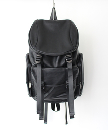 PUレザーフラップバッグパック