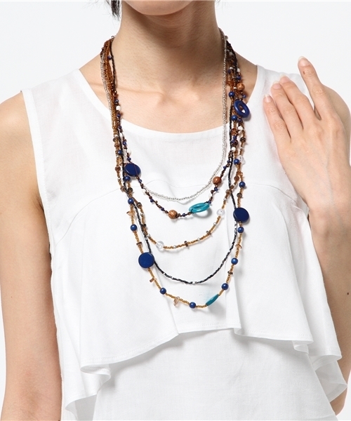 チャイハネ(チャイハネ)の「【チャイハネ】マルノネックレス(ネックレス・レディース・ターコイズブルー/ブルー・FREE)」の2枚目の写真