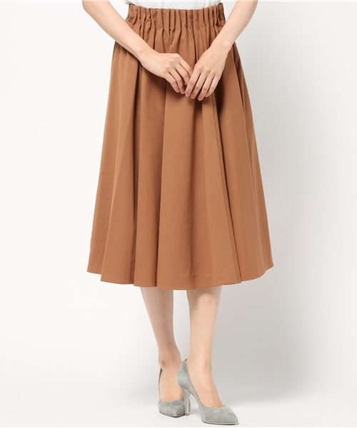 laboratory work（ラボラトリーワーク）の「ウエストタック　ミディスカート（スカート・レディース・ライトグレー/グリーン/キャメル/ピンク/ボルドー/ブラック・MEDIUM）」の16枚目の写真