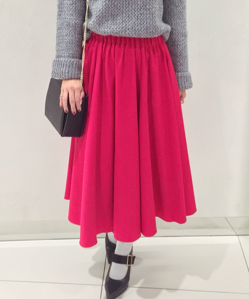 laboratory work（ラボラトリーワーク）の「ウエストタック　ミディスカート（スカート・レディース・ライトグレー/グリーン/キャメル/ピンク/ボルドー/ブラック・MEDIUM）」の20枚目の写真