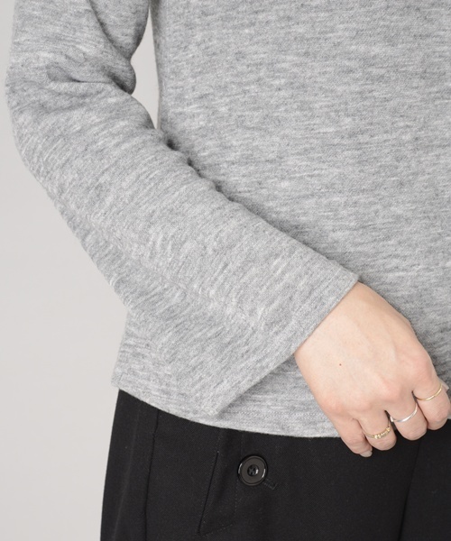 Omekashi（オメカシ）の「レースアップニットソー（Tシャツ/カットソー・レディース・レッド/ブラック/グレー/キャメル・ﾌﾘ-）」の10枚目の写真