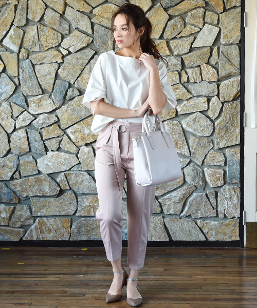 Luz Llena（ラズレナ）の「[2way]スクエアトートバッグ（トートバッグ・レディース・ライトグレー/ブラウン/ブラック・ﾌﾘ-）」の19枚目の写真