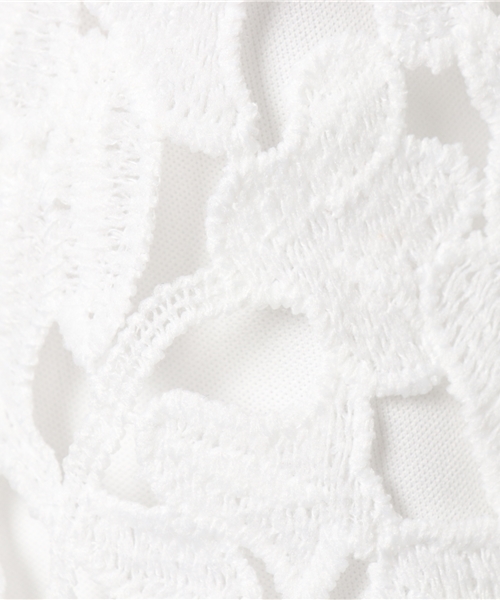 Color（カラー）の「レースシフォンドッキングノースリトップス（シャツ/ブラウス・レディース・ネイビー/ホワイト・MEDIUM）」の10枚目の写真