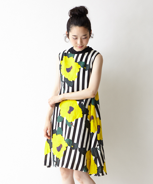 ふりふ フリフ の 椿オーバジーンワンピース ワンピース Wear