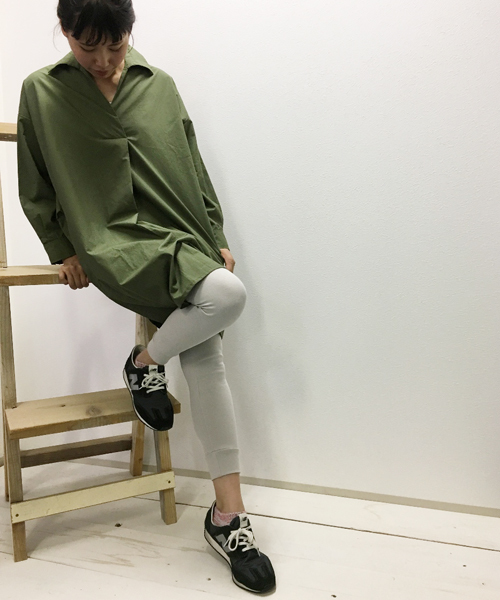 Born(ボーン)の「Born Bare Fraise Full Length Leggings/ボーンベアフライスフルレングスレギンス(レギンス/スパッツ・レディース・ブラック/杢グレー/チャコール/グレイッシュベージュ/ベージュ・FREE)」の16枚目の写真