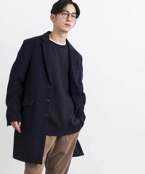 WEGO（ウィゴー）の「WEGO/シャギーウールチェスターコート（チェスターコート・メンズ・グレー/ネイビー/キャメル/ブラック・LARGE/MEDIUM/SMALL）」の4枚目の写真