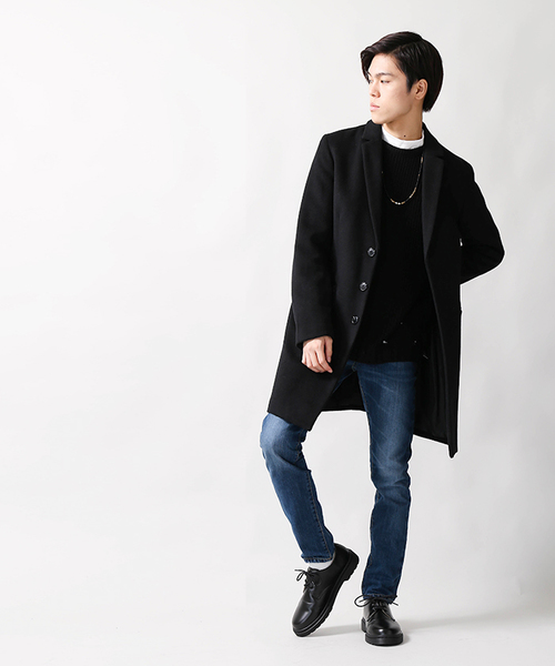 WEGO（ウィゴー）の「WEGO/シャギーウールチェスターコート（チェスターコート・メンズ・グレー/ネイビー/キャメル/ブラック・LARGE/MEDIUM/SMALL）」の14枚目の写真