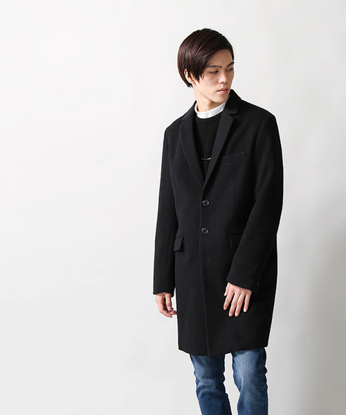 WEGO（ウィゴー）の「WEGO/シャギーウールチェスターコート（チェスターコート・メンズ・グレー/ネイビー/キャメル/ブラック・LARGE/MEDIUM/SMALL）」の21枚目の写真