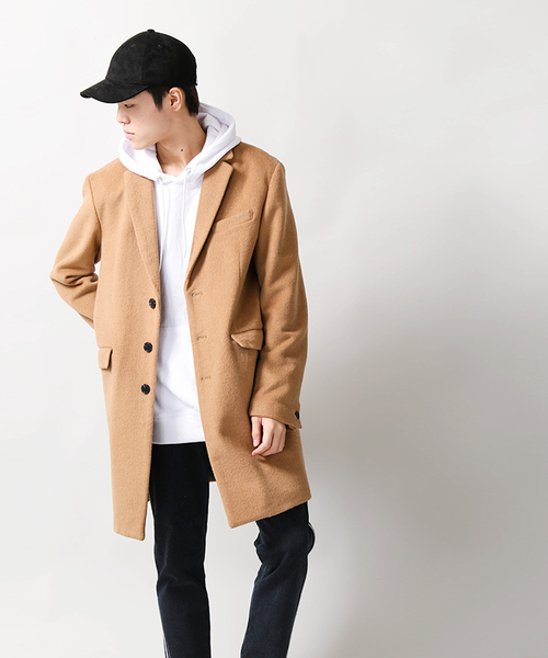 WEGO（ウィゴー）の「WEGO/シャギーウールチェスターコート（チェスターコート・メンズ・グレー/ネイビー/キャメル/ブラック・LARGE/MEDIUM/SMALL）」の12枚目の写真