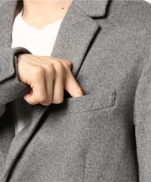 WEGO（ウィゴー）の「WEGO/シャギーウールチェスターコート（チェスターコート・メンズ・グレー/ネイビー/キャメル/ブラック・LARGE/MEDIUM/SMALL）」の10枚目の写真