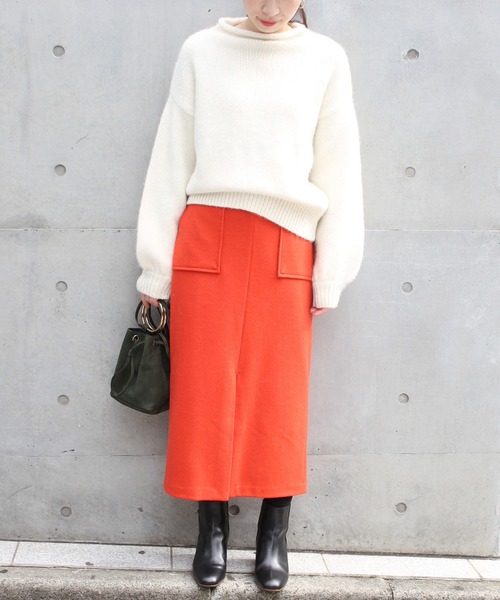 journal standard L'essage（ジャーナルスタンダードレサージュ）の「アッシュクウールスカート＃（スカート・レディース・ブラック/オレンジ/キャメル・38/36）」の3枚目の写真