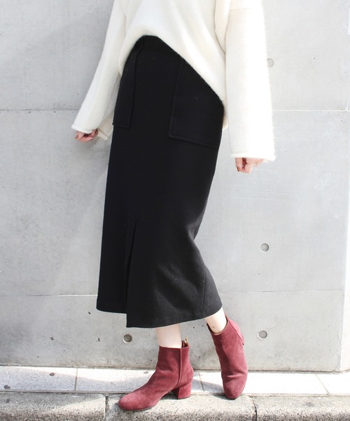 journal standard L'essage（ジャーナルスタンダードレサージュ）の「アッシュクウールスカート＃（スカート・レディース・ブラック/オレンジ/キャメル・38/36）」の2枚目の写真